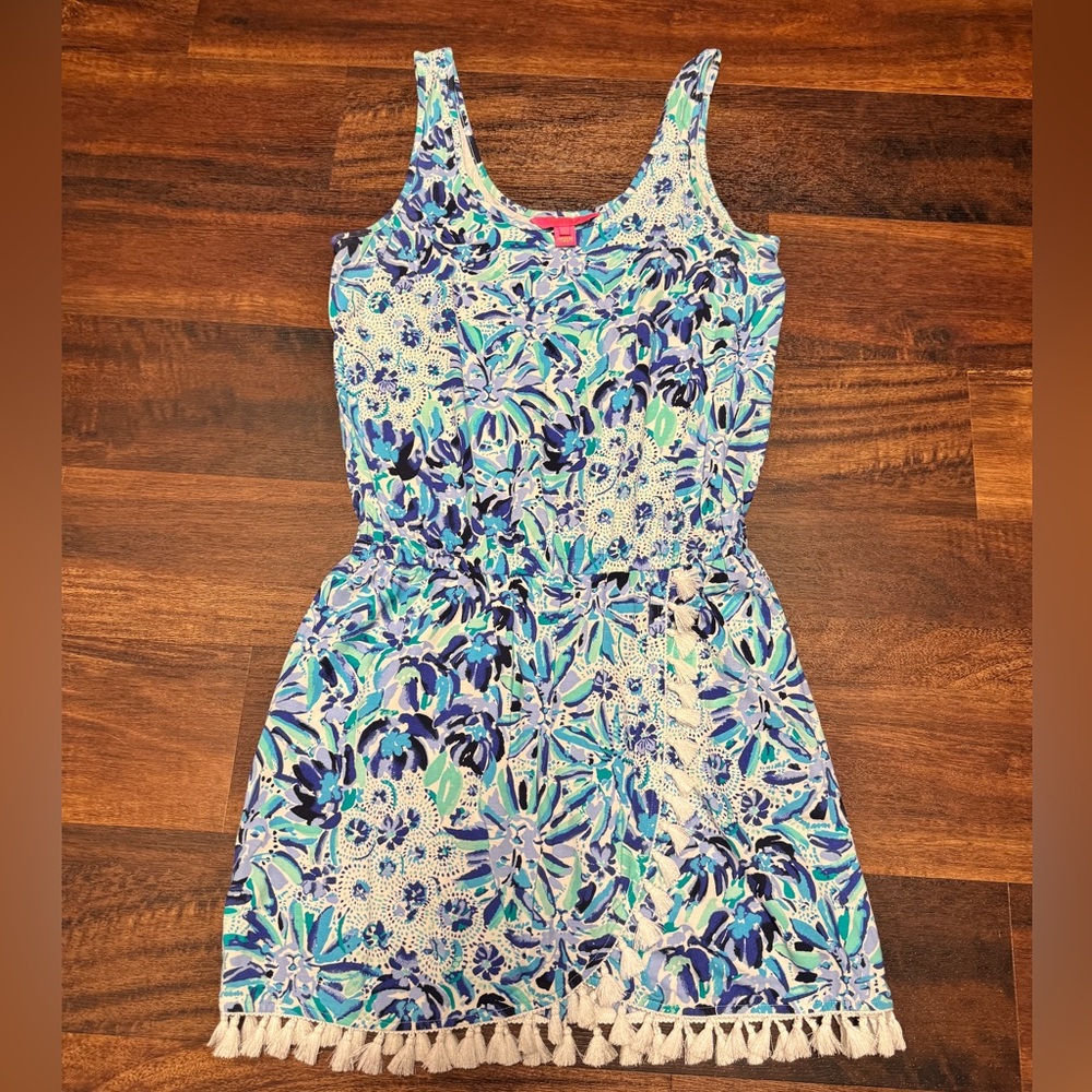 Lilly Pulitzer Jarrett romper in Iris Blue high maintenance, worn once!